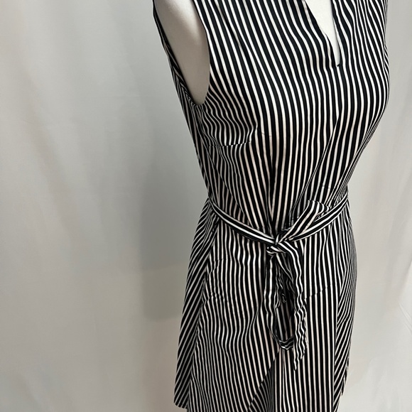 Loft Black and White Striped Dress - Picture 2 of 9